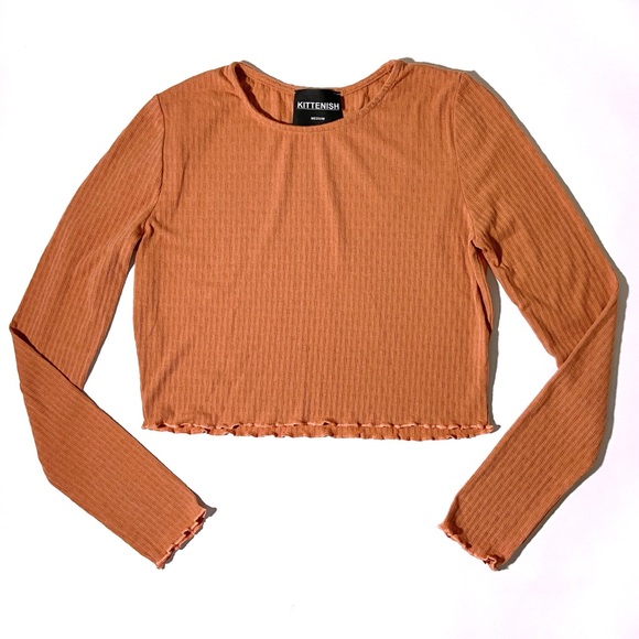 Kittenish Feeling Peachy long sleeve top - Picture 1 of 5